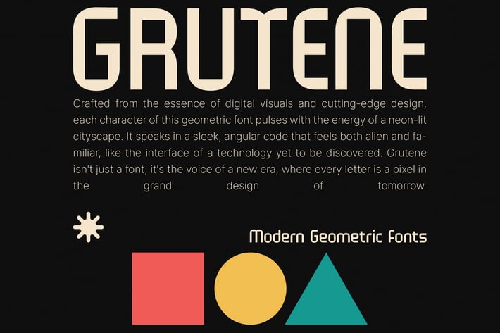 Grutene - Modern Geometric Fonts