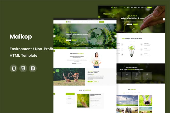  Maikop - Environment / Non-Profit HTML Template 